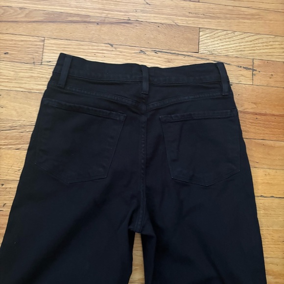 Frame Denim Le Palazzo Wide Leg Black Jeans Size 4 - Picture 7 of 7